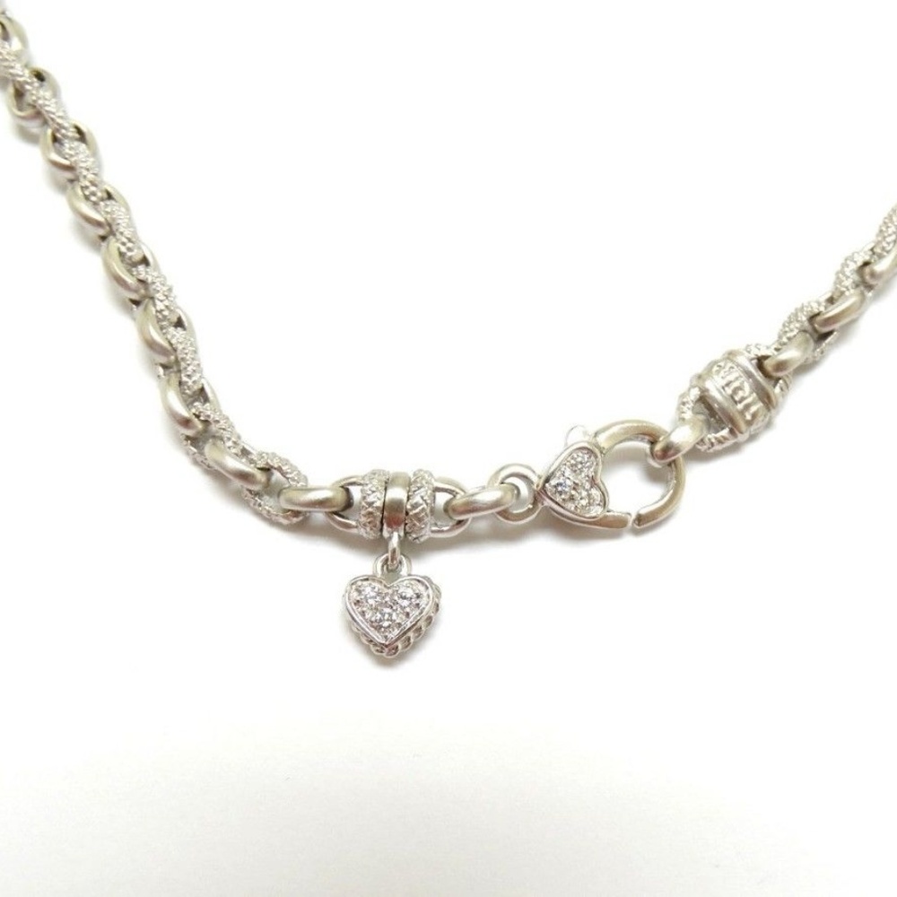 Judith Ripka 18k Diamond Heart Couture Necklace